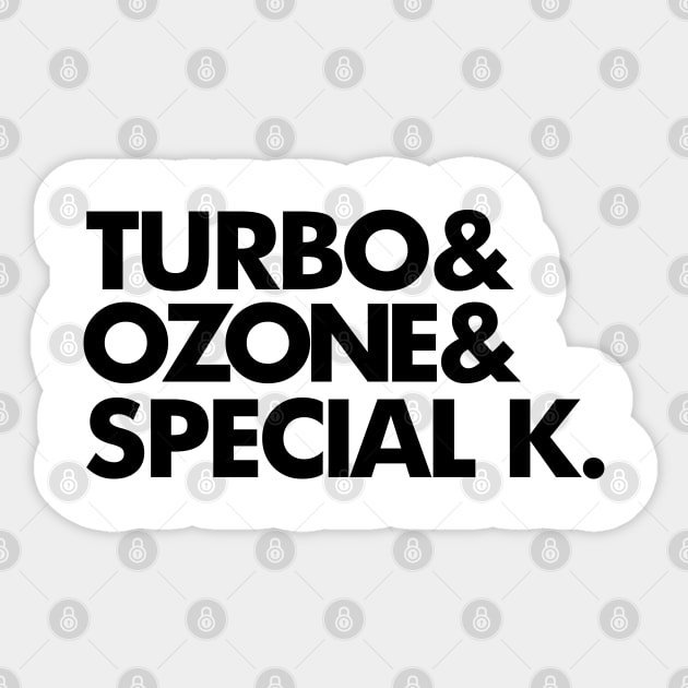 Turbo Ozone Special K blk Sticker by Styleuniversal